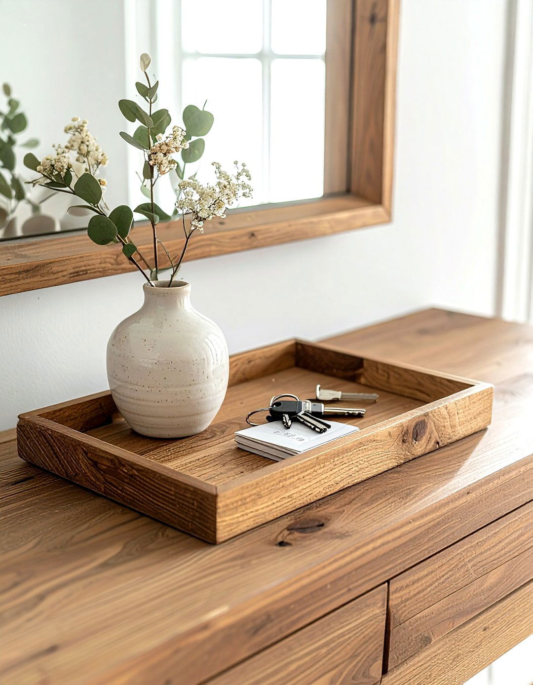 Wood Entryway Tray - 30 catch-all tray ideas