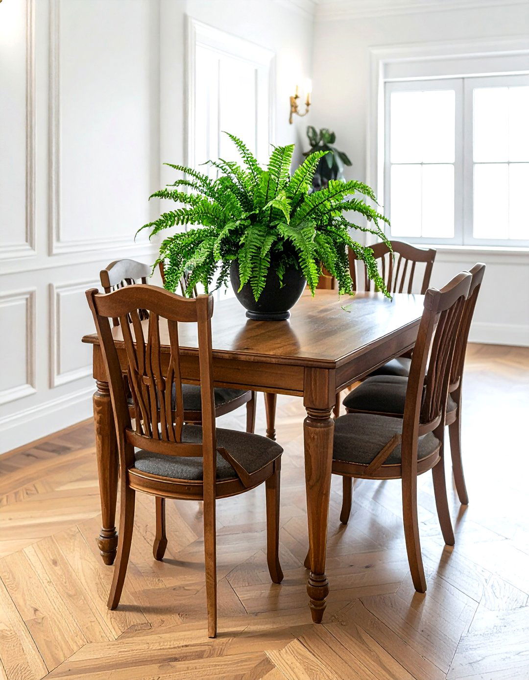 Wood Fern Natural Look - 30 dining room fern ideas