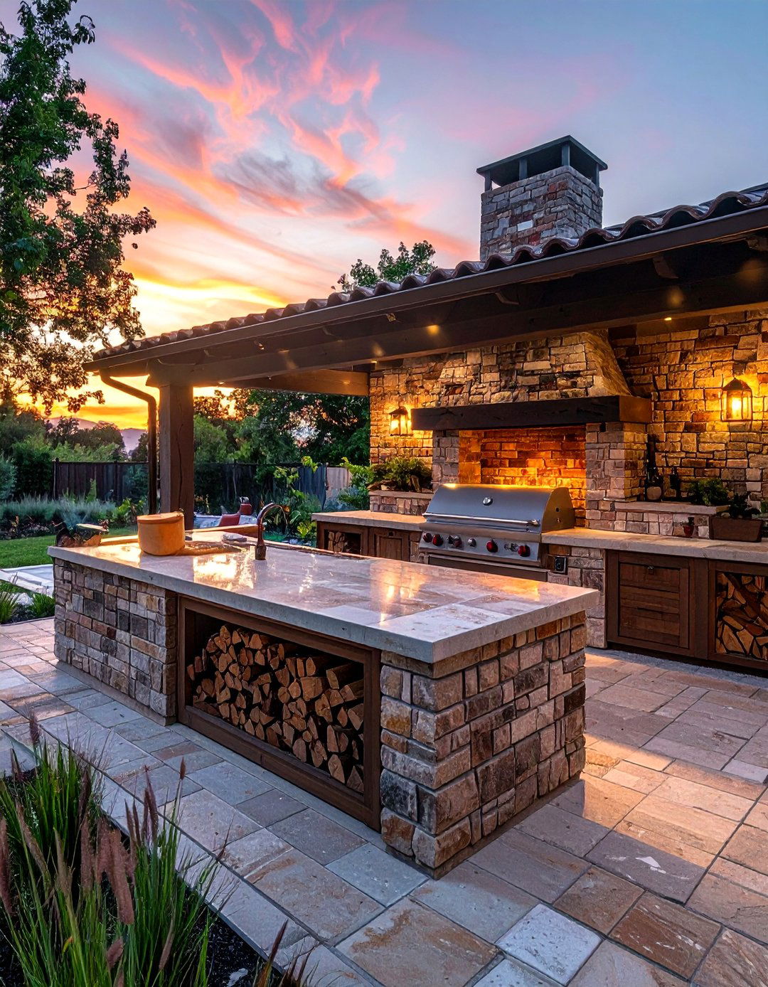 Wood Fired Outdoor Kitchen - 30 backyard kitchen ideas