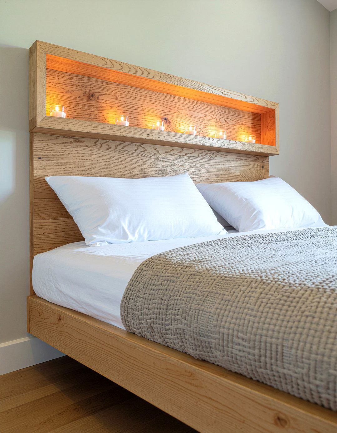 Wood Floating Shelf - 30 bedroom candle holders