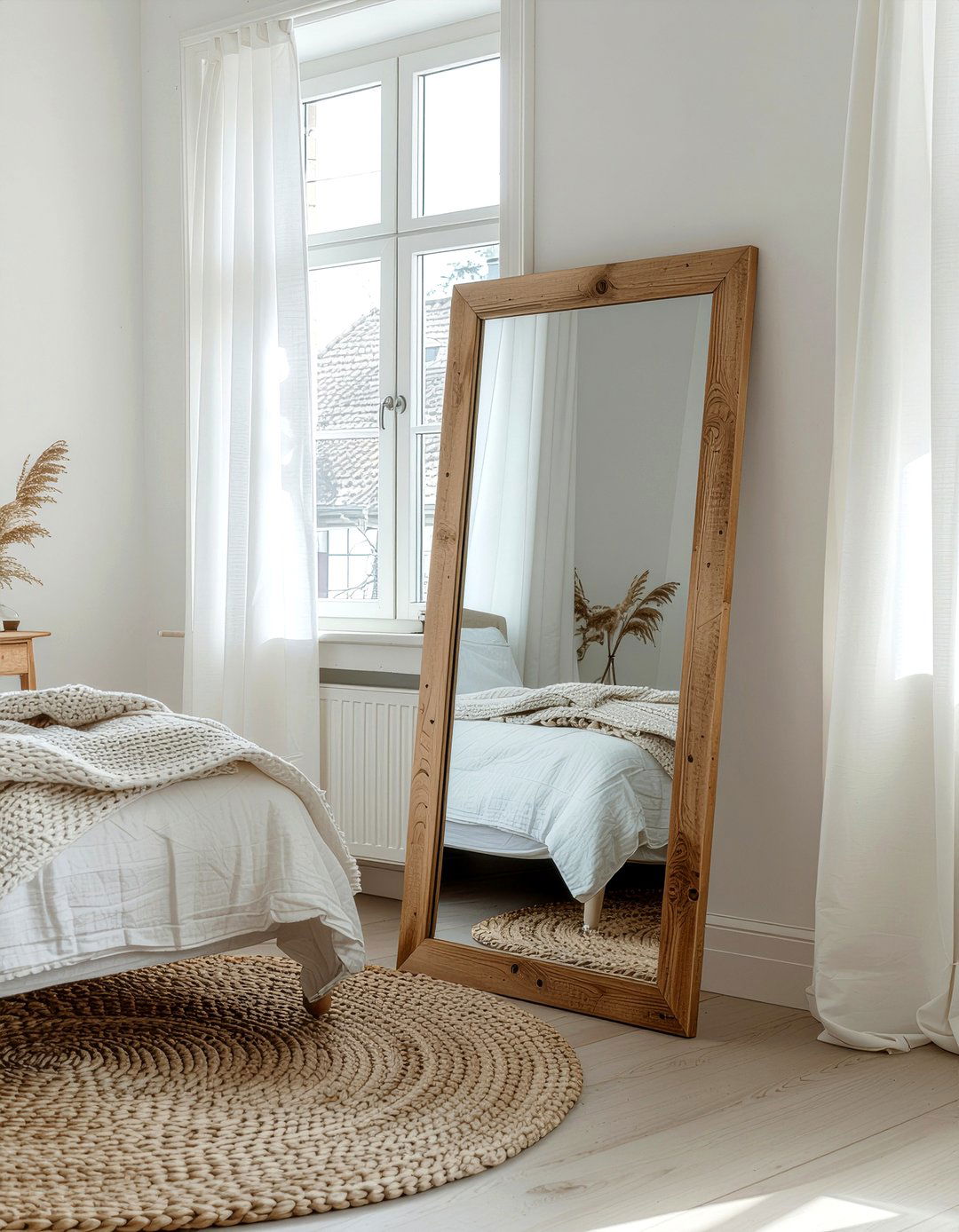 Wood Frame Floor Mirror - 30 floor mirror ideas