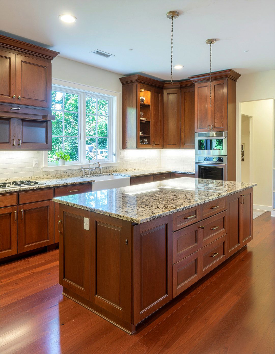 Wood Frame Glass Kitchen Cabinets - 30 glass front kitchen cabinet ideas