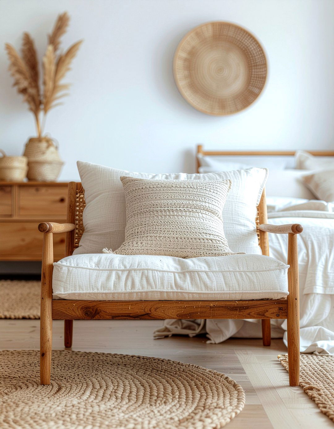 Wood Frame Settee - 30 bedroom settees