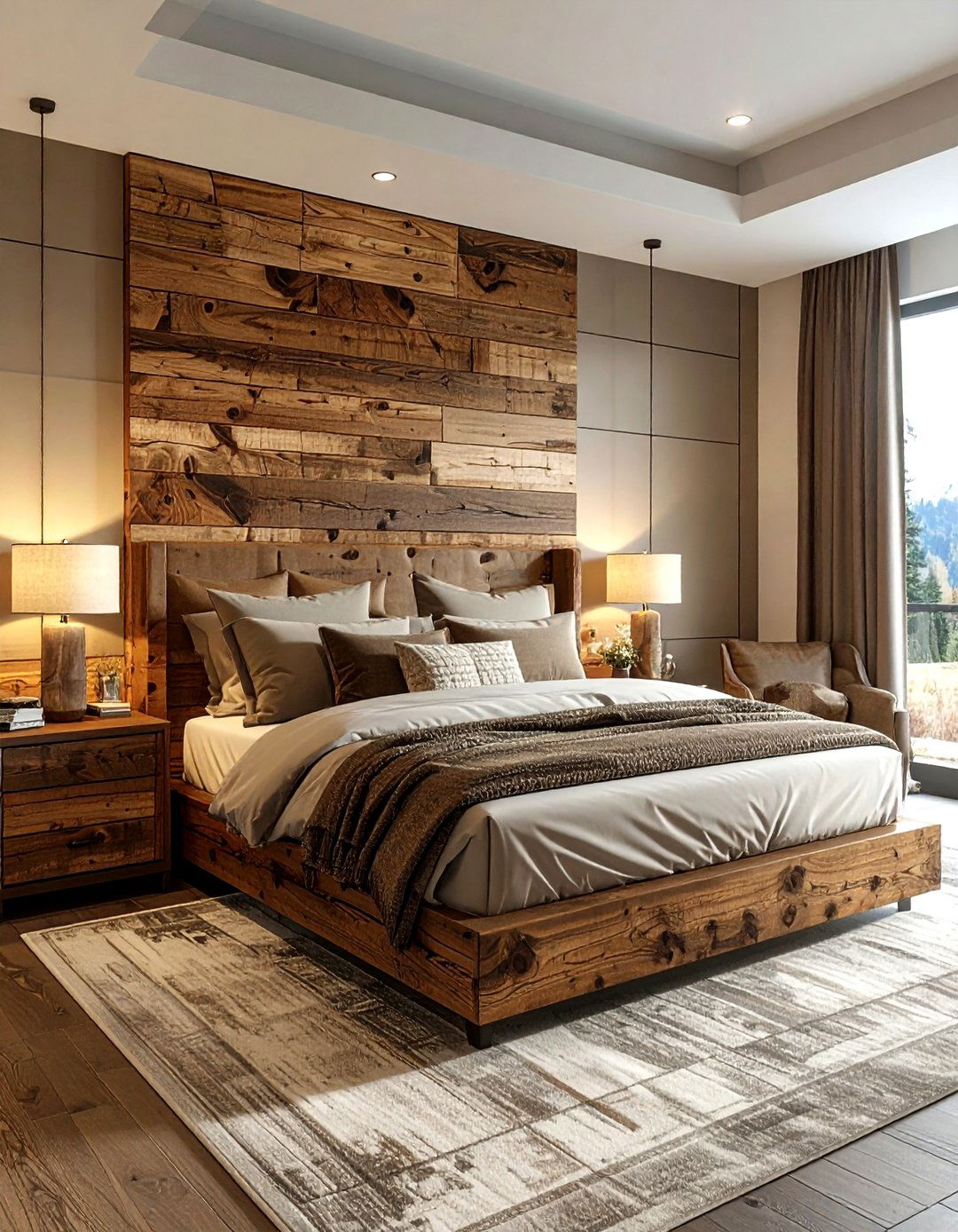 Wood Headboard - 30 Southwestern home decor ideas
