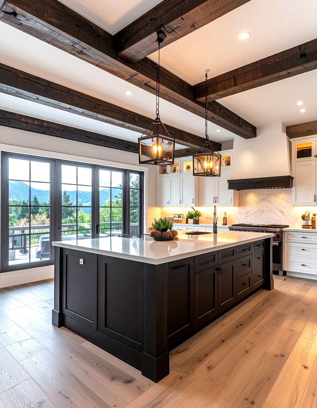 Wood Kitchen Ceiling Beams - 30 kitchen entertaining ideas