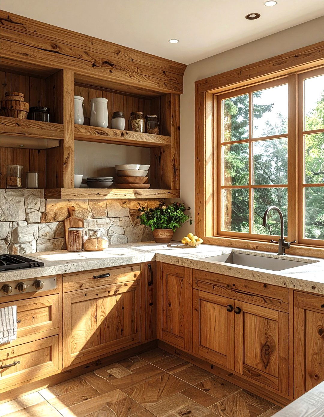 Wood Kitchen Window - 30 kitchen window design ideas