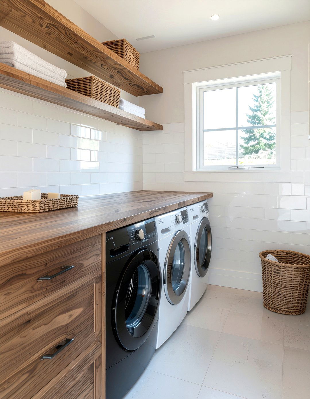 Wood Laundry Room Countertop - 30 laundry room decor ideas