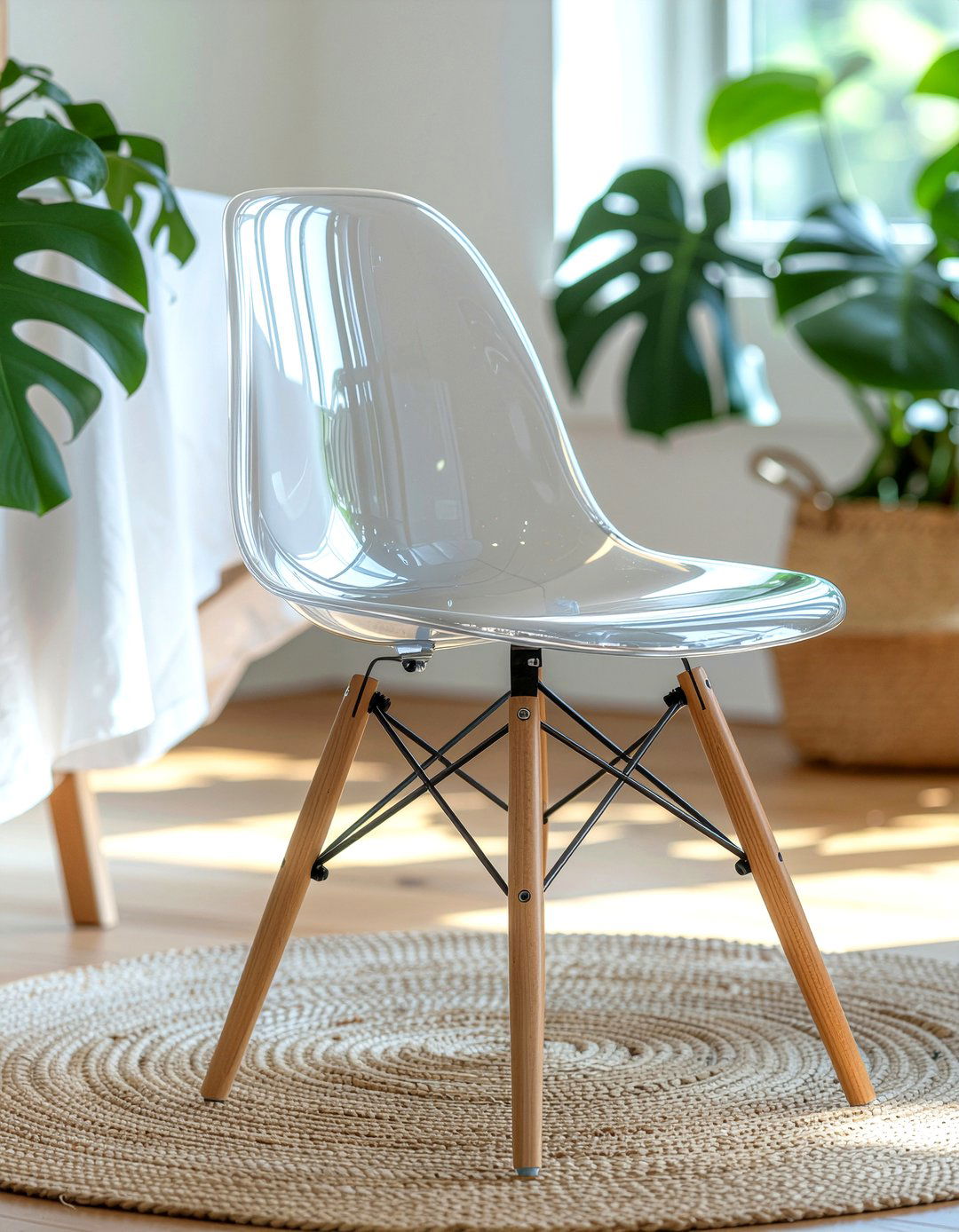 Wood Leg Acrylic Chair - 30 acrylic dining chair ideas