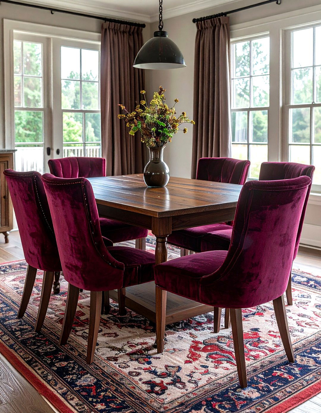 Wood Leg Velvet Dining Chair - 30 velvet dining chair ideas