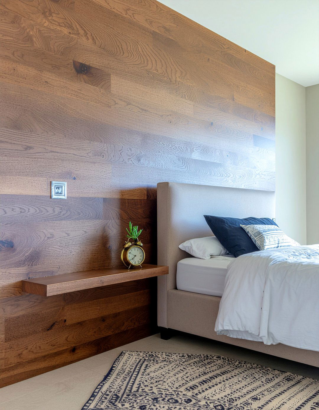 Wood Lined Wall Niche - 30 bedroom wall niches