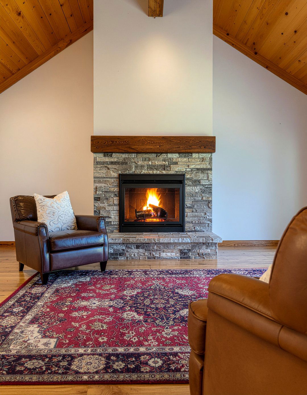 Wood Look Tile - 30 living room fireplace tile ideas