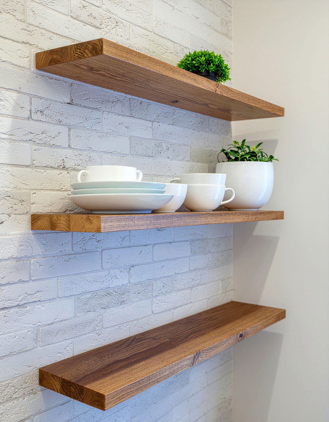 Wood Open Shelving - 30 kitchen facelift ideas