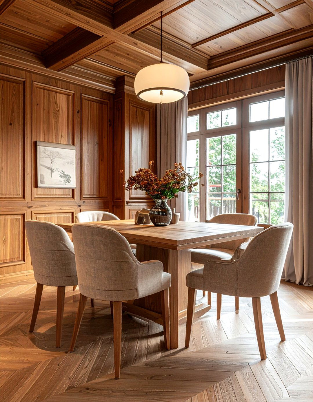 Wood Panel Dining Room - 30 refined dining room ideas