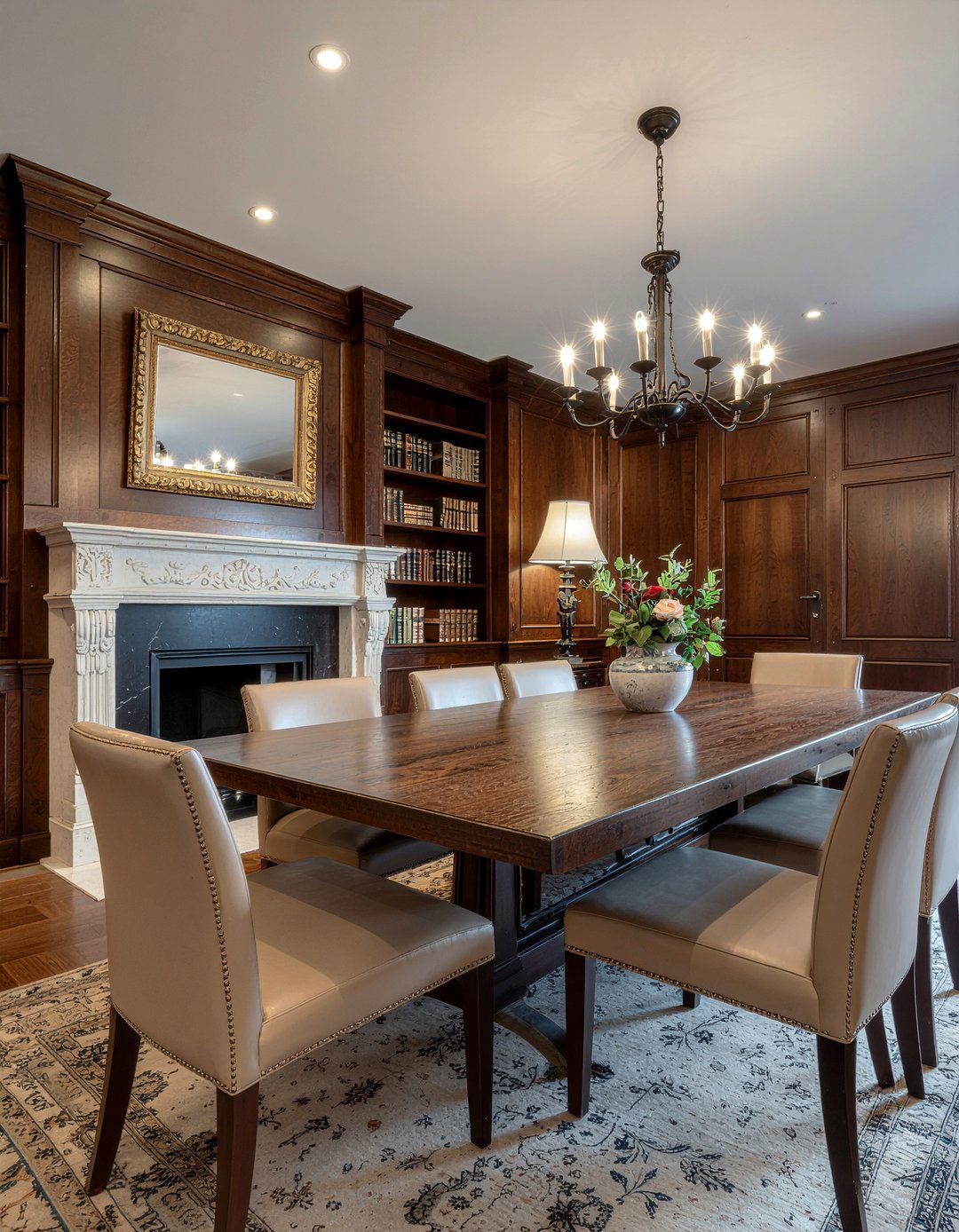 Wood Paneling - 30 mansion dining room ideas