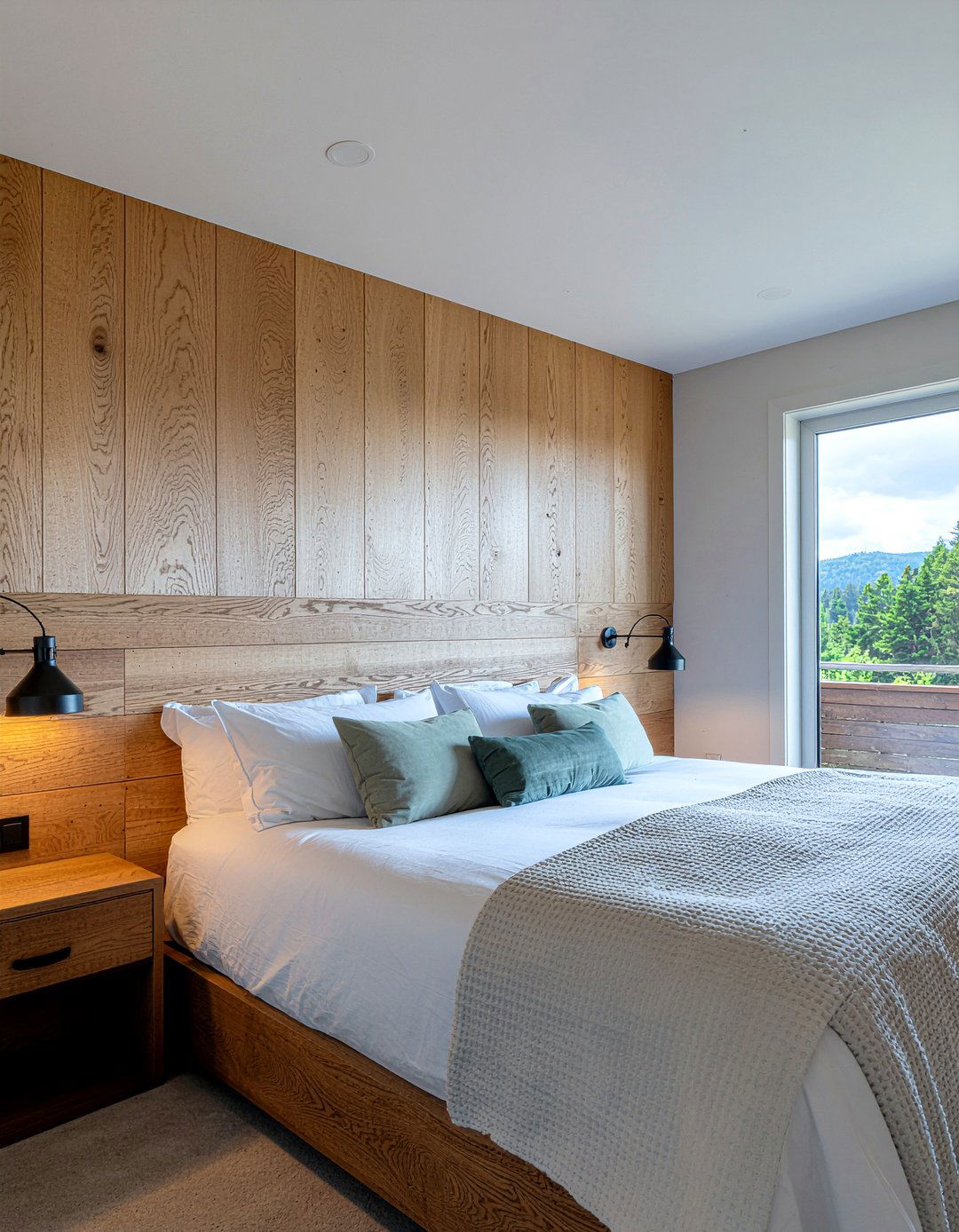 Wood Paneling Wall - 30 hotel bedroom ideas