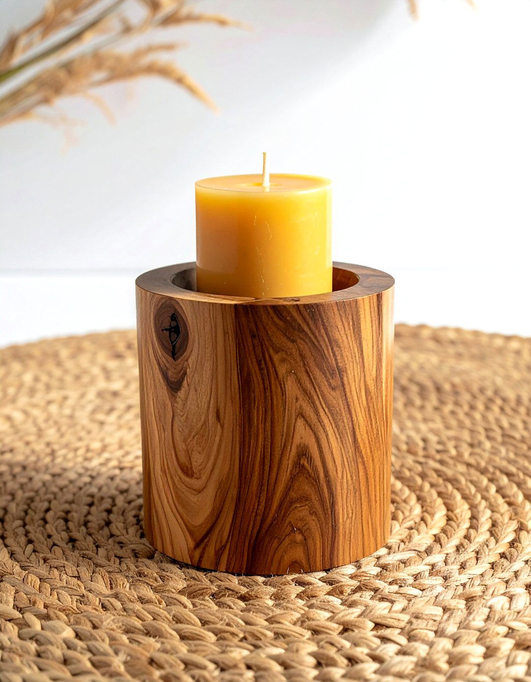 Wood Pillar Candle Stand - 30 living room candle holders