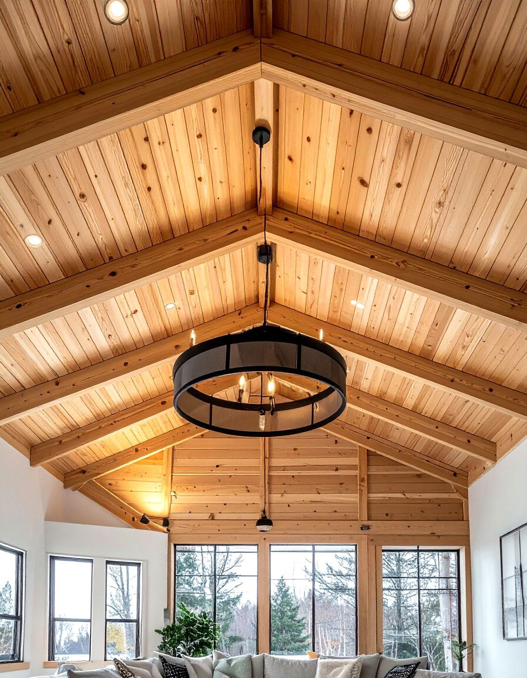 Wood Plank Ceiling - 30 wood bathroom ideas