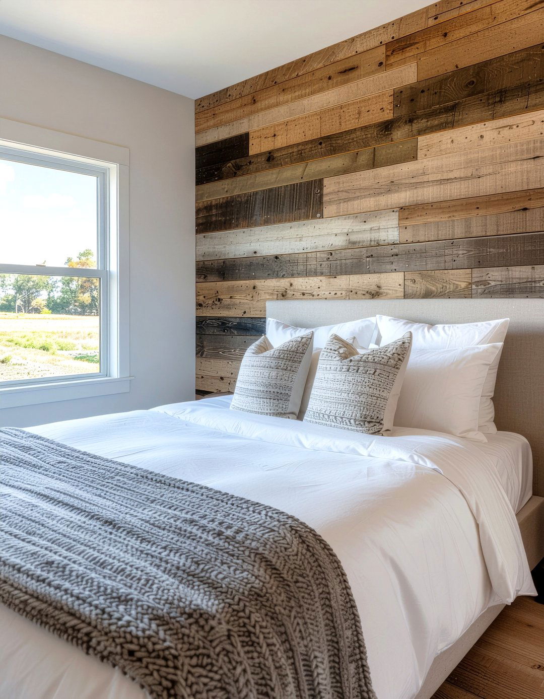 Wood Plank - 30 bedroom feature wall ideas