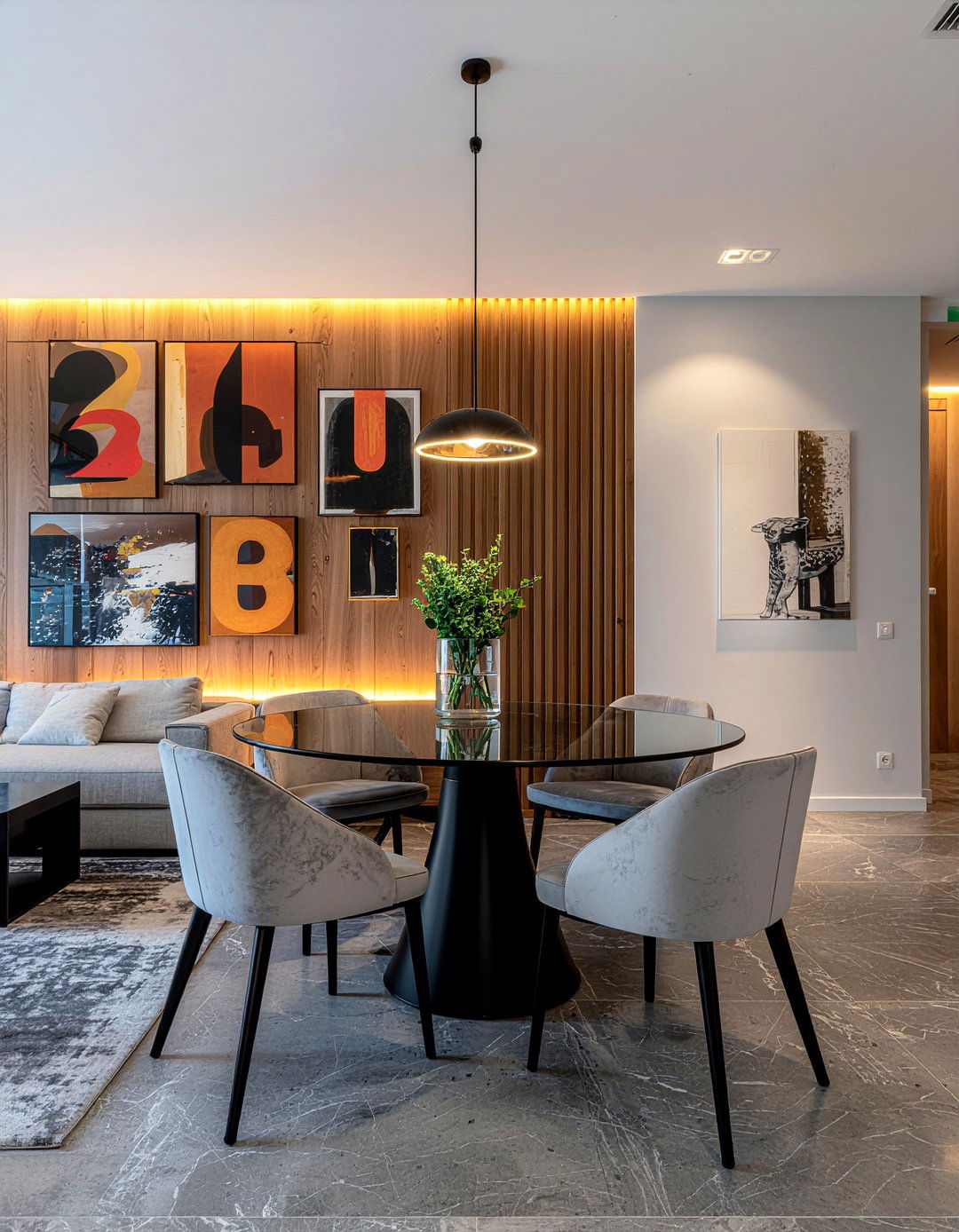 Wood Slat Dining Room Wall - 30 new construction dining room ideas