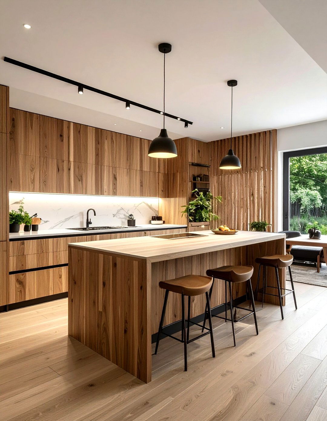 Wood Slat Kitchen - 30 kitchen room settings