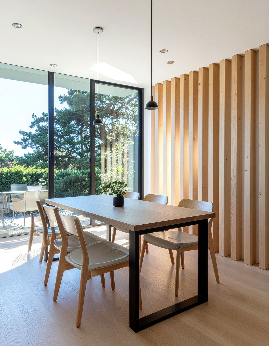 Wood Slat Wall - 30 custom dining room ideas