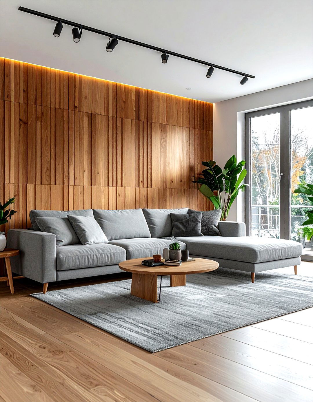Wood Slat Wall - 30 living room wall texture ideas