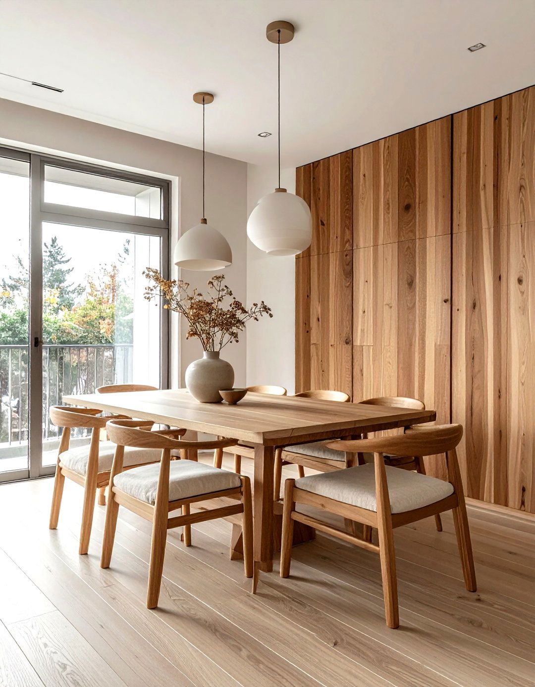 Wood Slat Wall - 30 wood accent dining room ideas