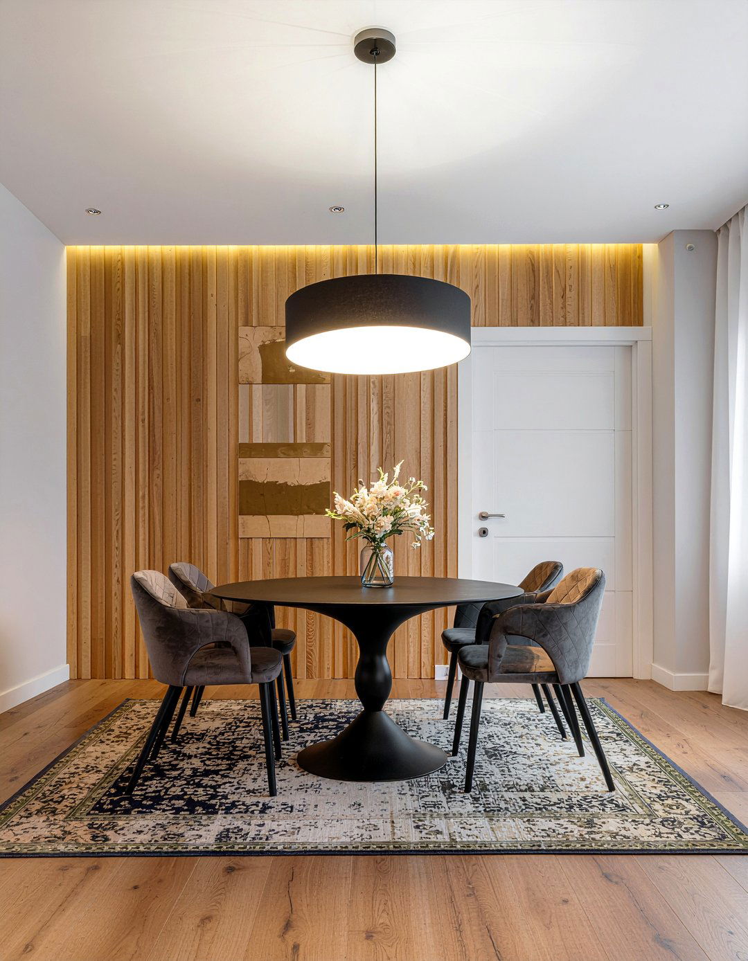 Wood Slat Wall Dining Room - 30 creative dining room ideas