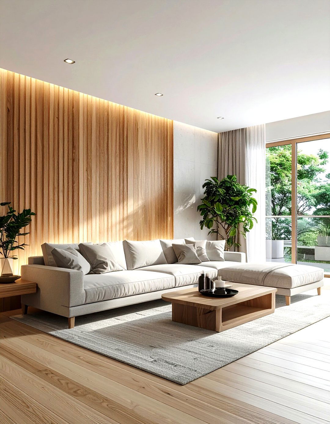 Wood Slat Wallpaper - 30 living room peel and stick wallpapers