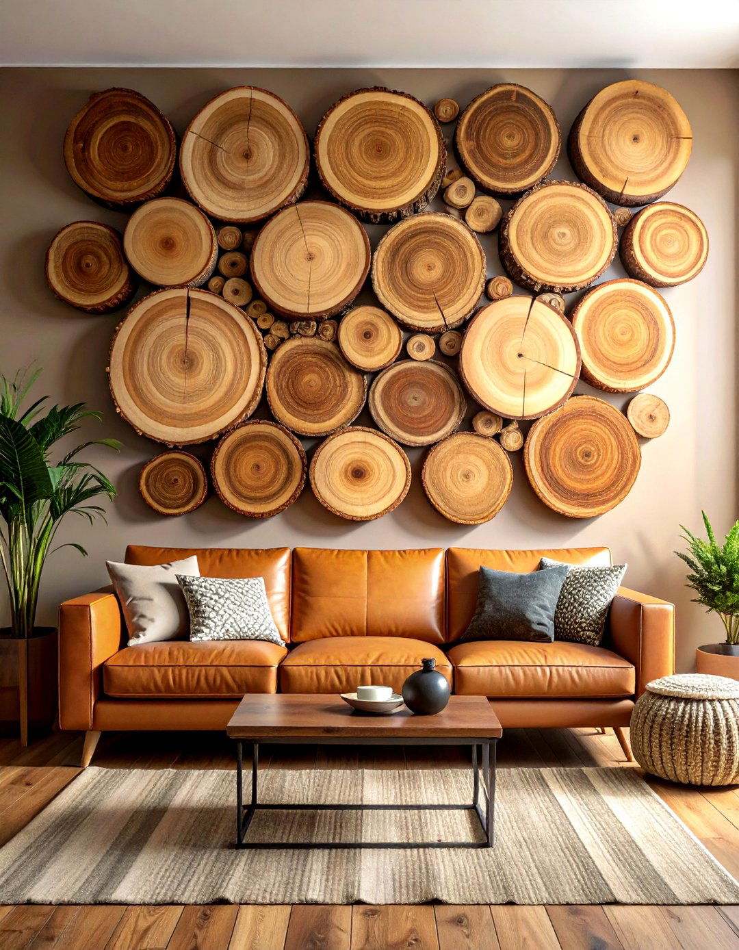 Wood Slice Wall Art - 30 woodland decor ideas