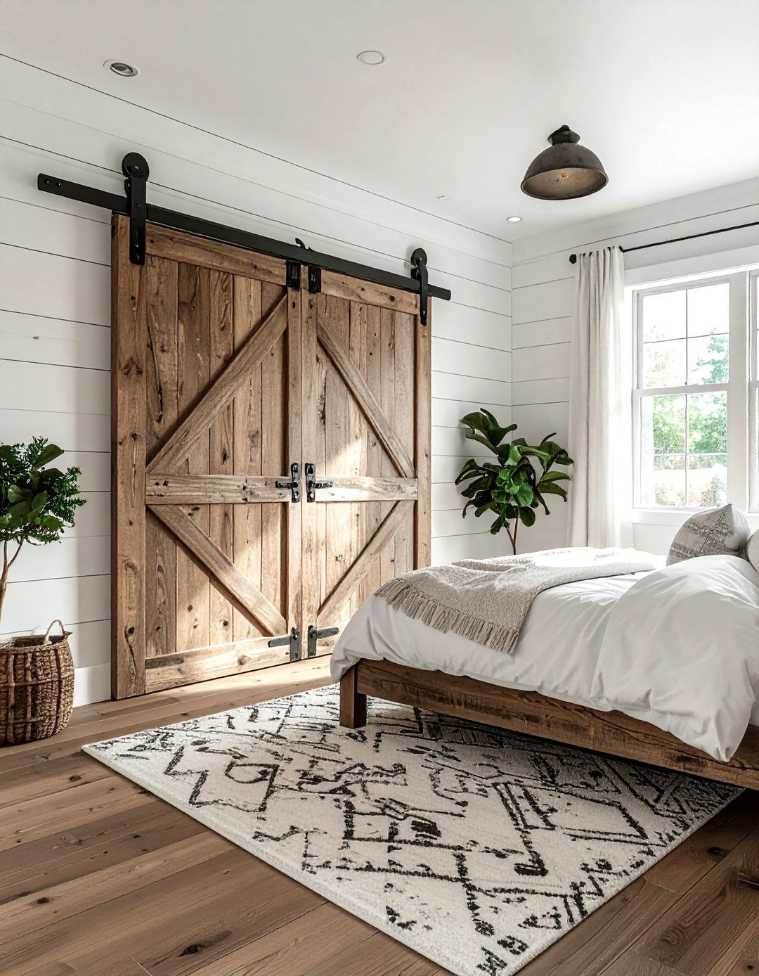 Wood Sliding Barn Door - 30 bedroom statement piece ideas
