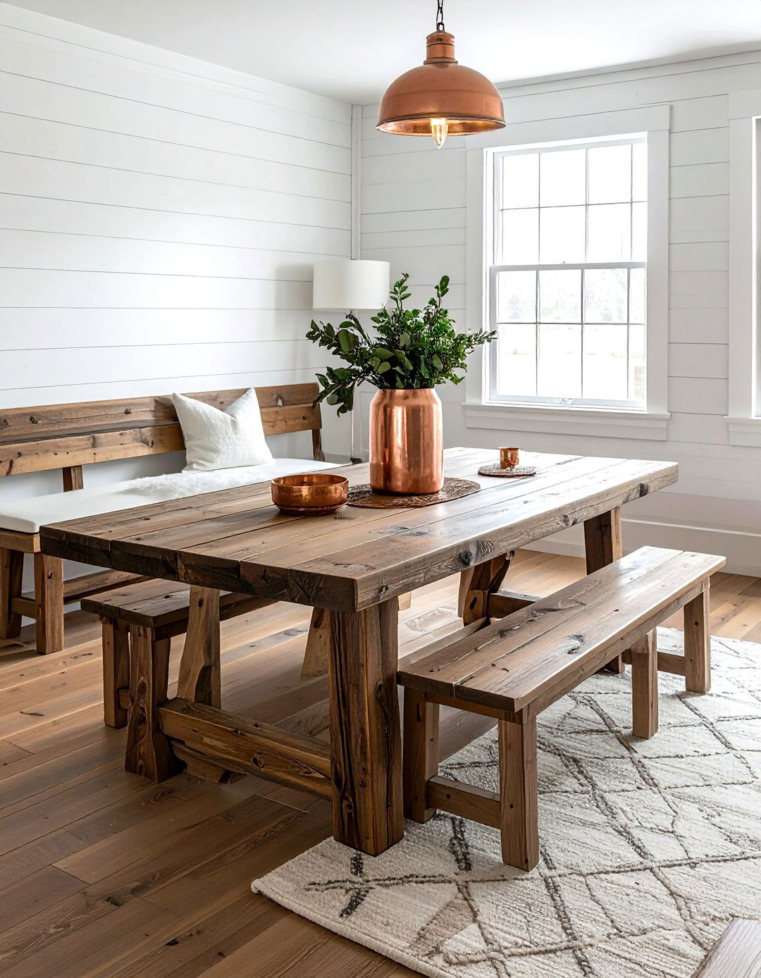 Wood Table Copper Accent - 30 copper accent dining room ideas