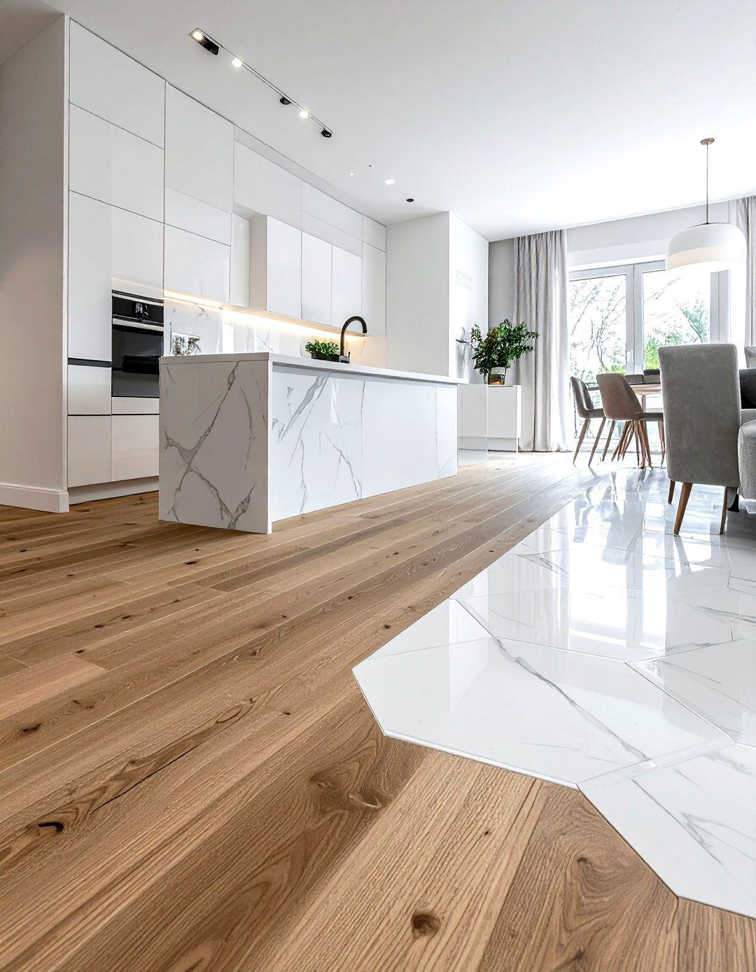 Wood To Tile Floor Transition - 30 living room transition ideas