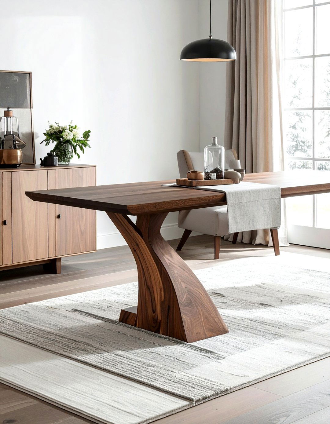 Wood Trestle Table - 30 modern classic dining room ideas