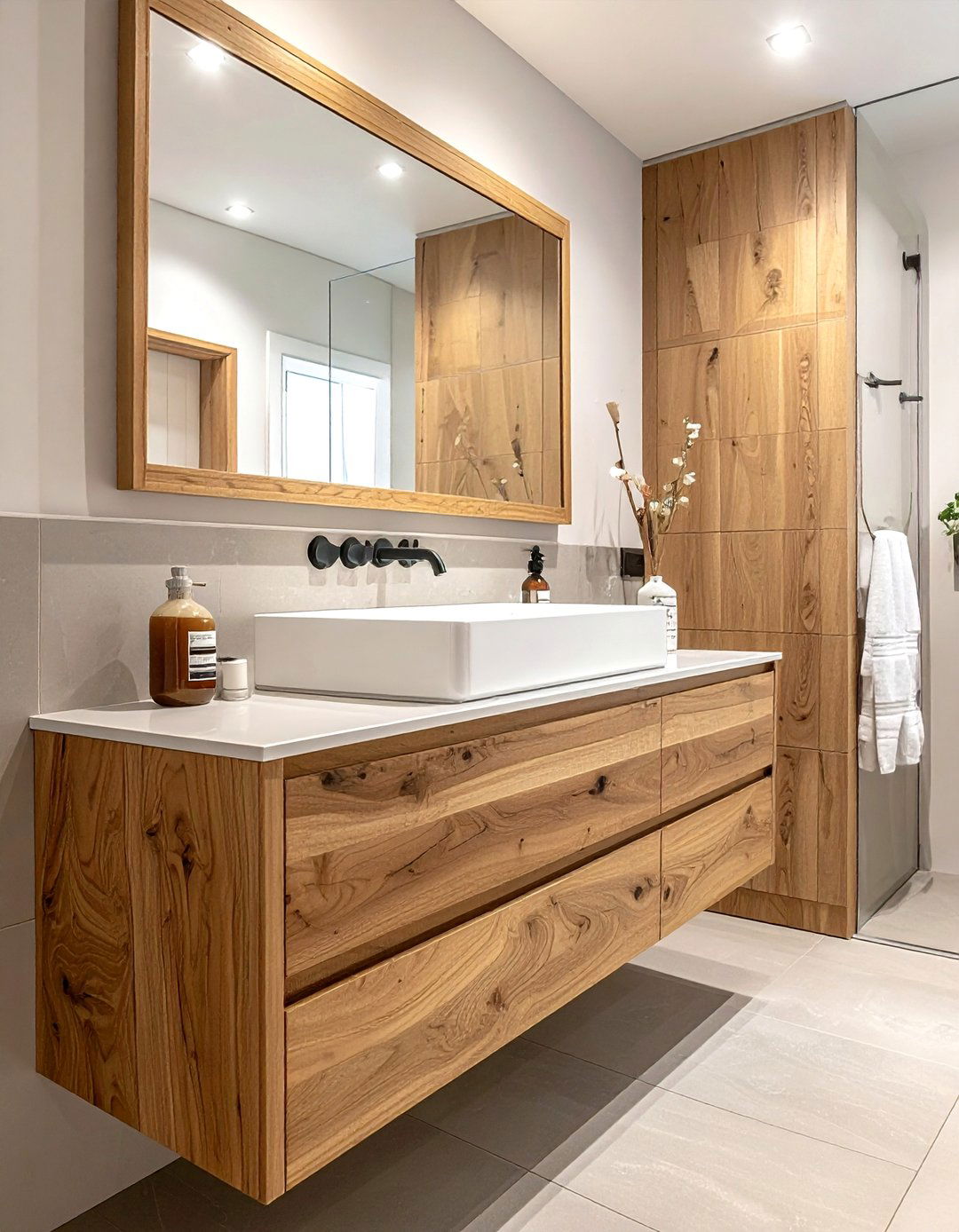 Wood Vanity - 30 bathroom furniture settings