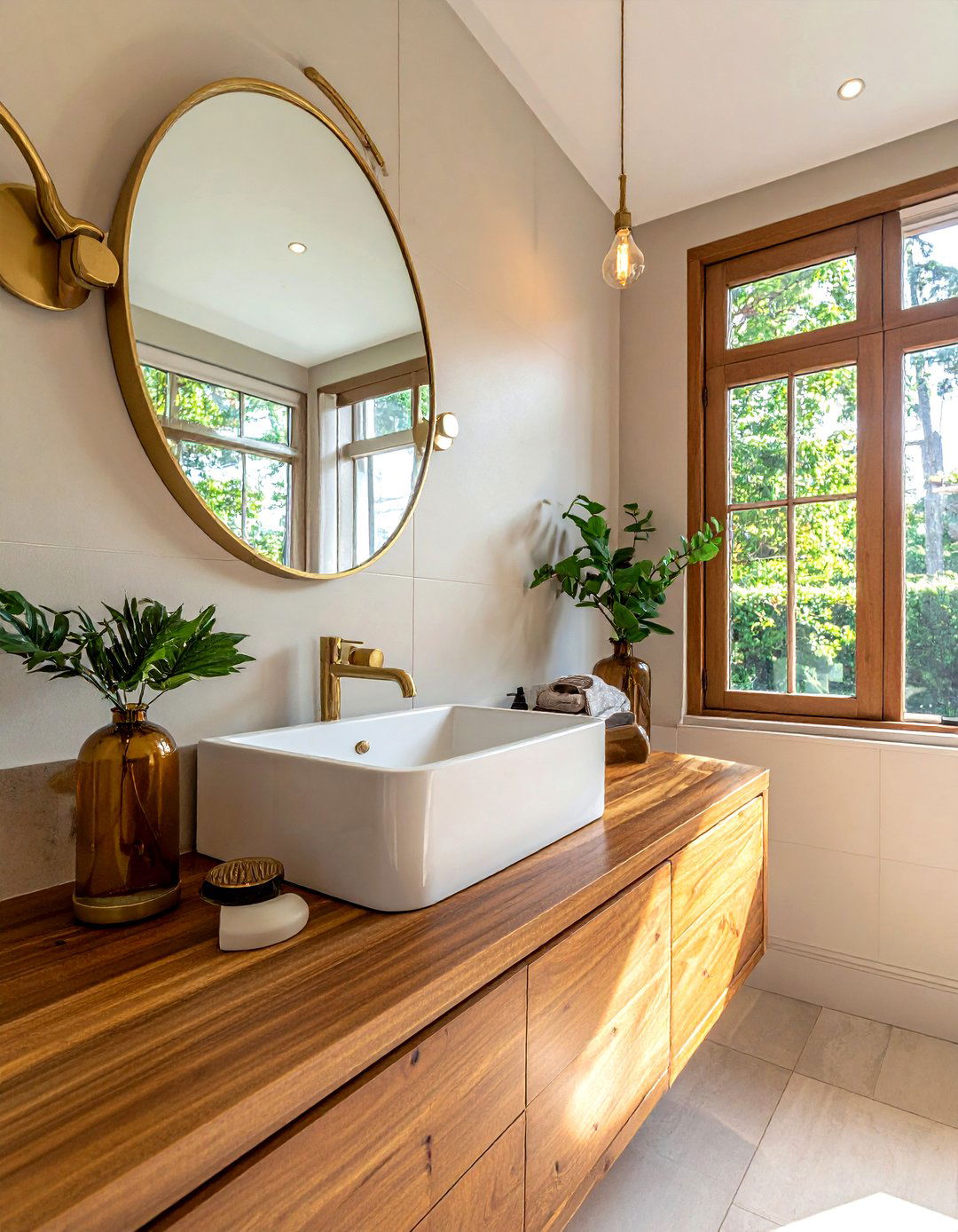 Wood Vanity - 30 bathroom sink ideas