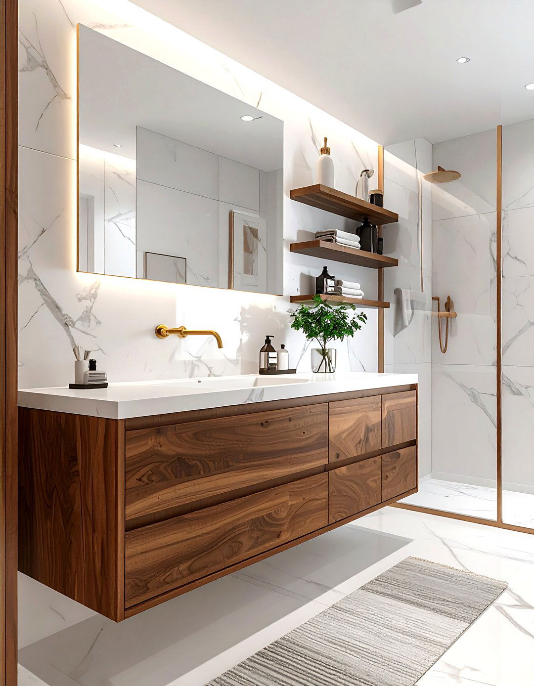 Wood Vanity Bathroom - 30 model home bathroom ideas