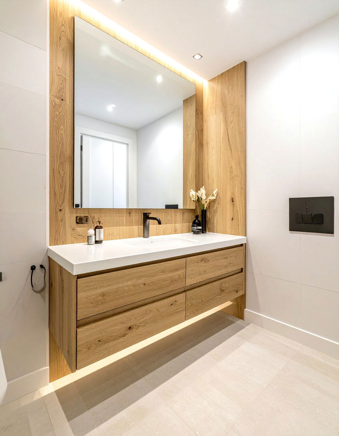 Wood Vanity Bathroom - 30 natural bathroom ideas