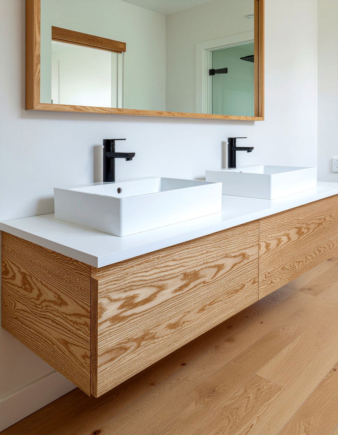 Wood Vanity - 30 bathroom focal point ideas