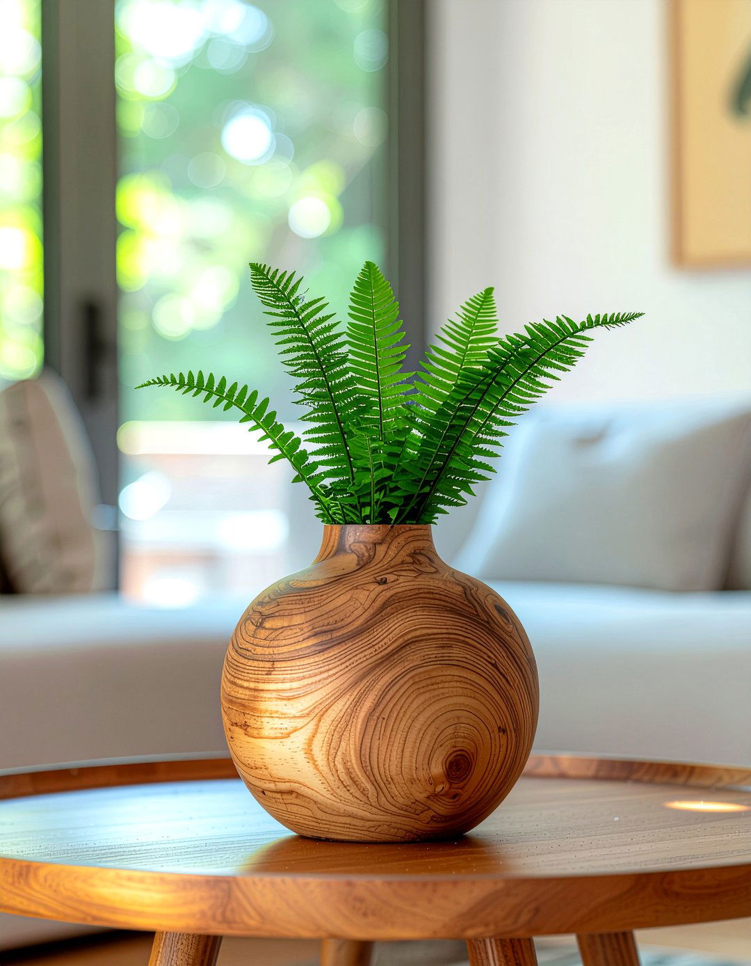 Wood Vase - 30 living room vase ideas