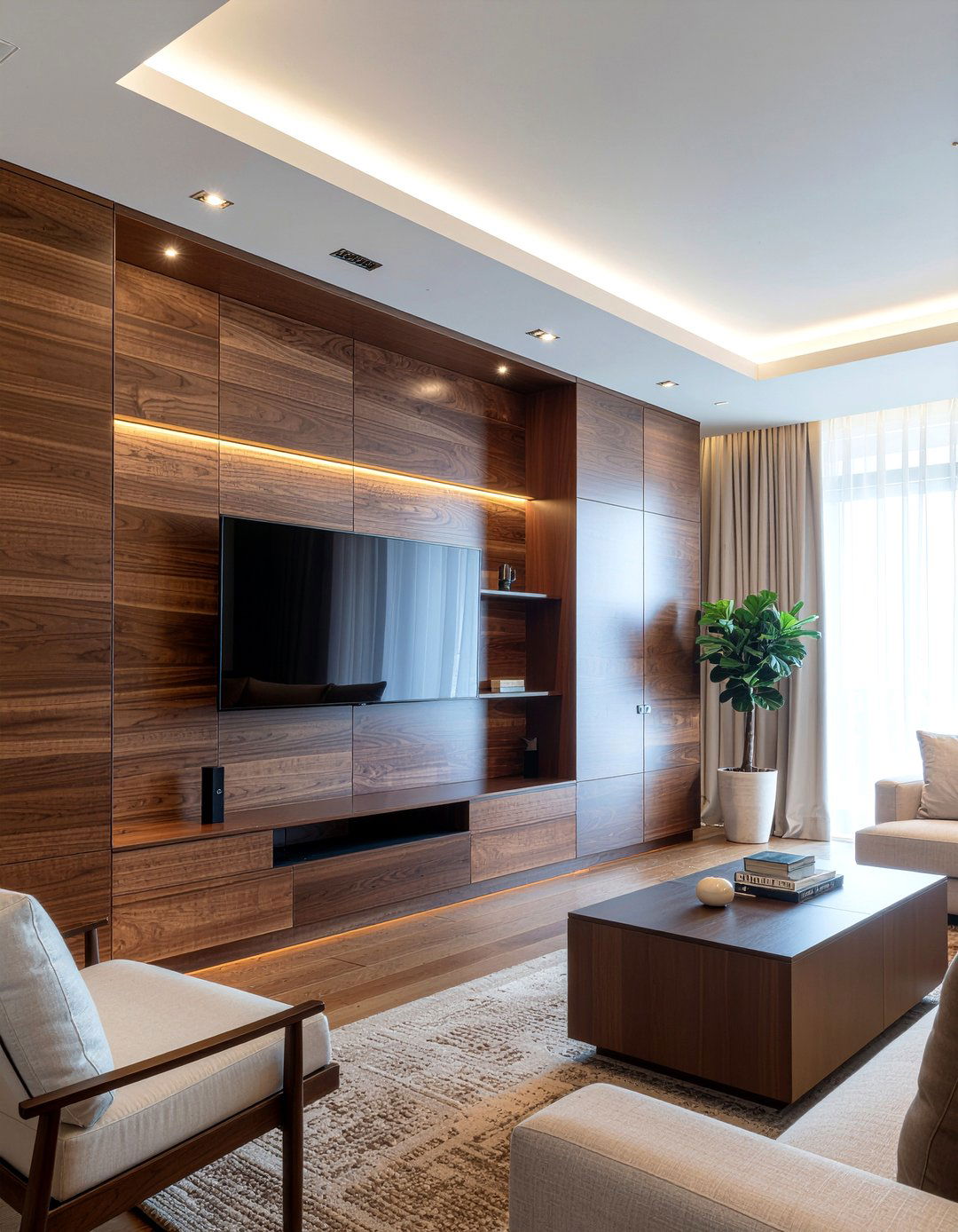Wood Wall Paneling - 30 masculine living room ideas