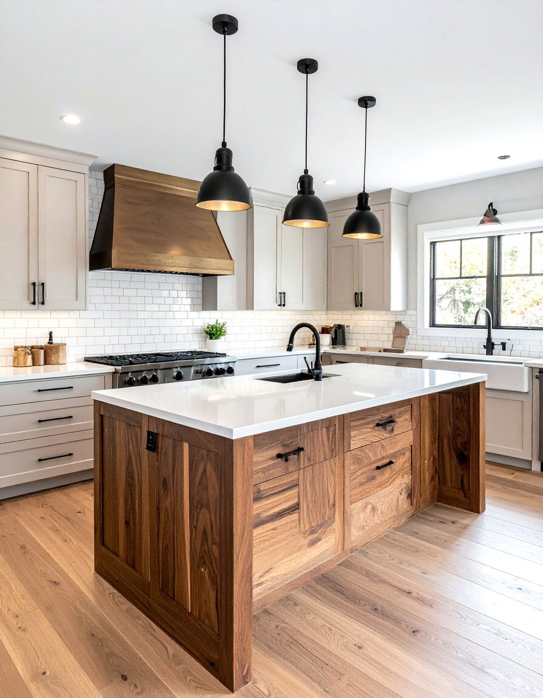 Wood Waterfall Kitchen Island - 30 waterfall kitchen island ideas
