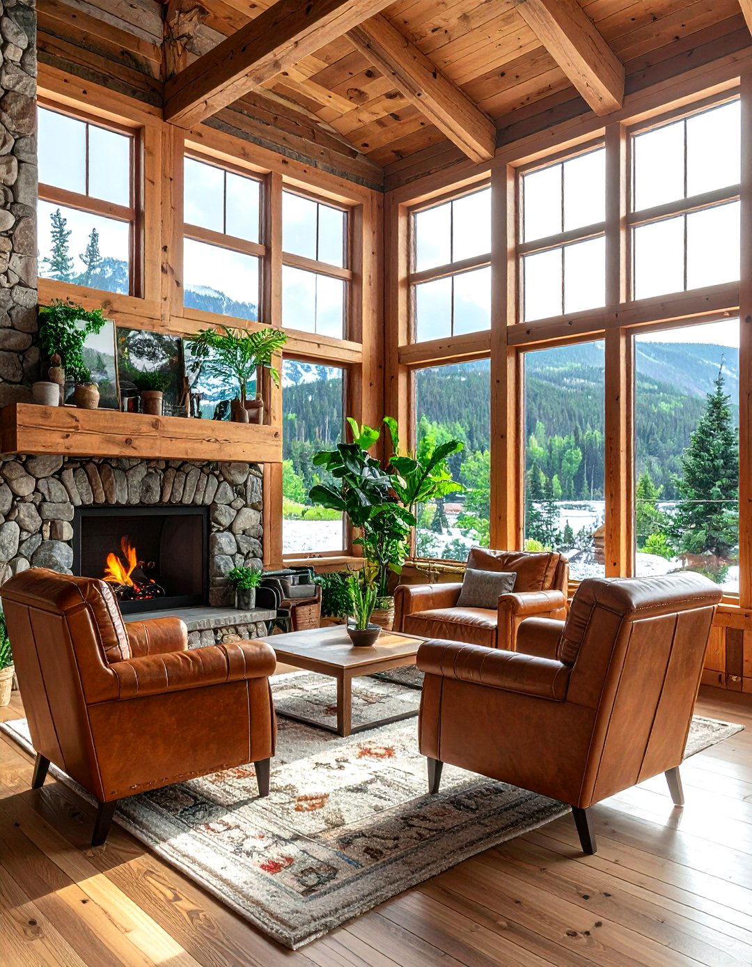 Wood Window - 30 living room window ideas