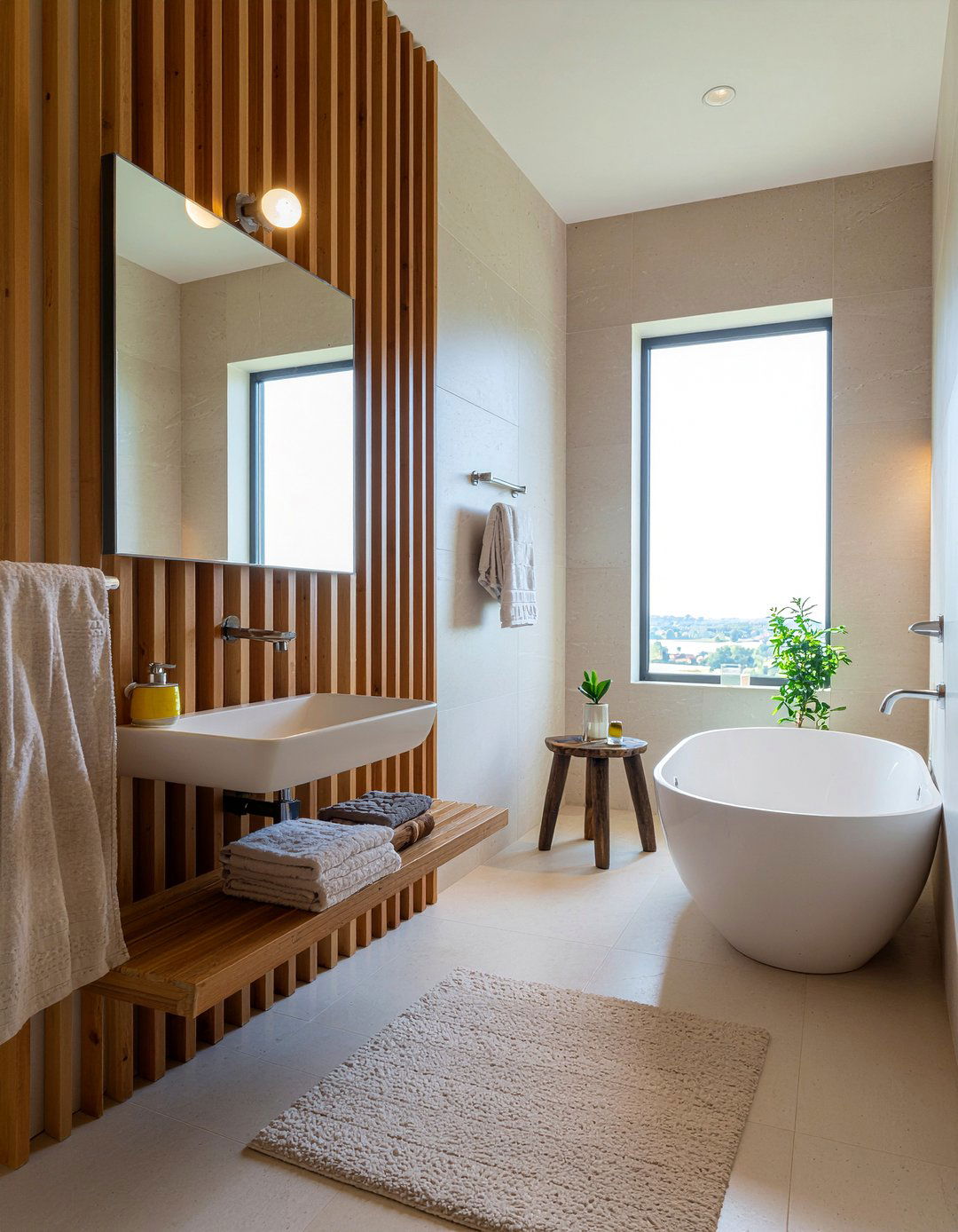 Wood accent bathroom - 30 perfect bathroom ideas