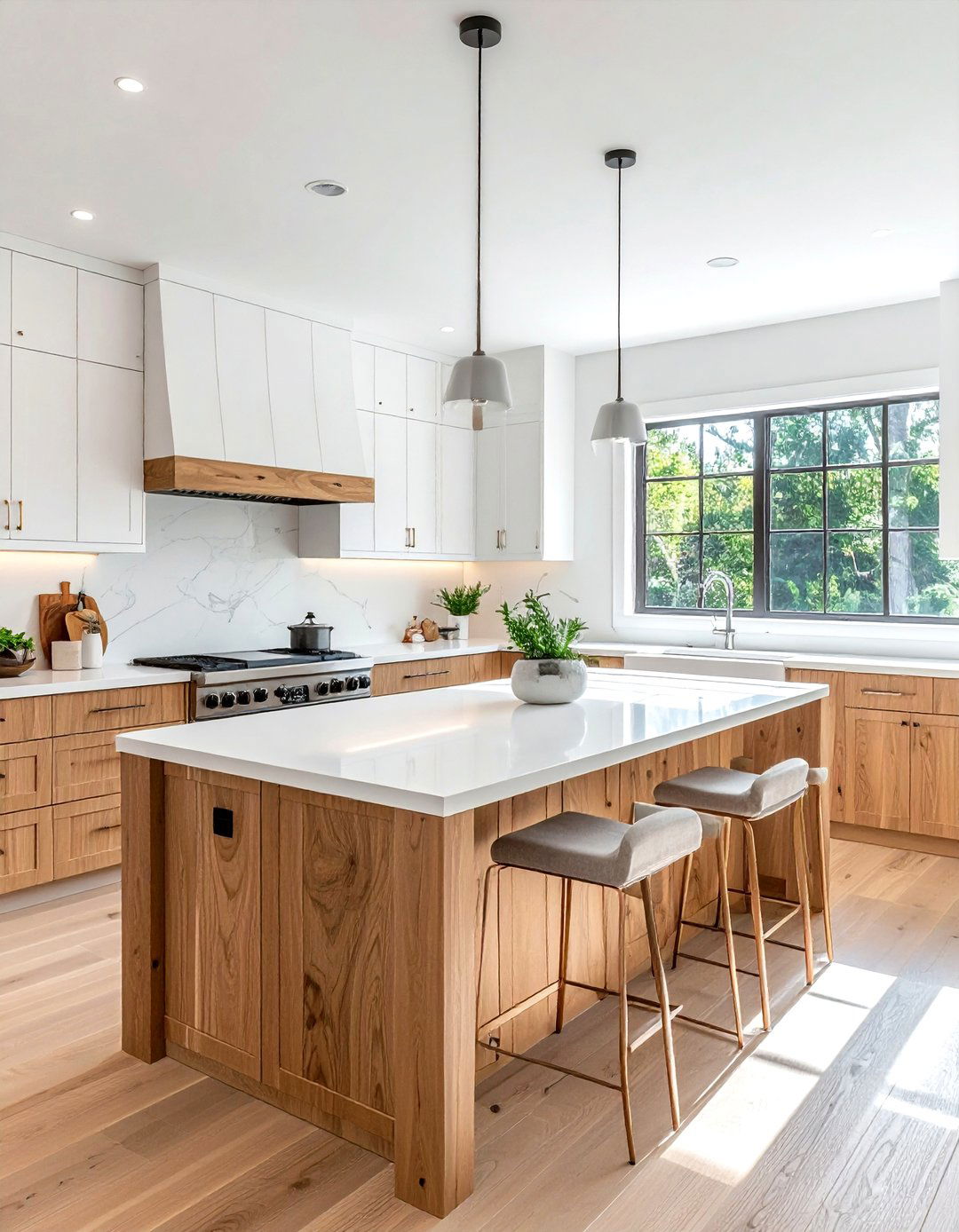Wood and white kitchen - 30 condo kitchen ideas