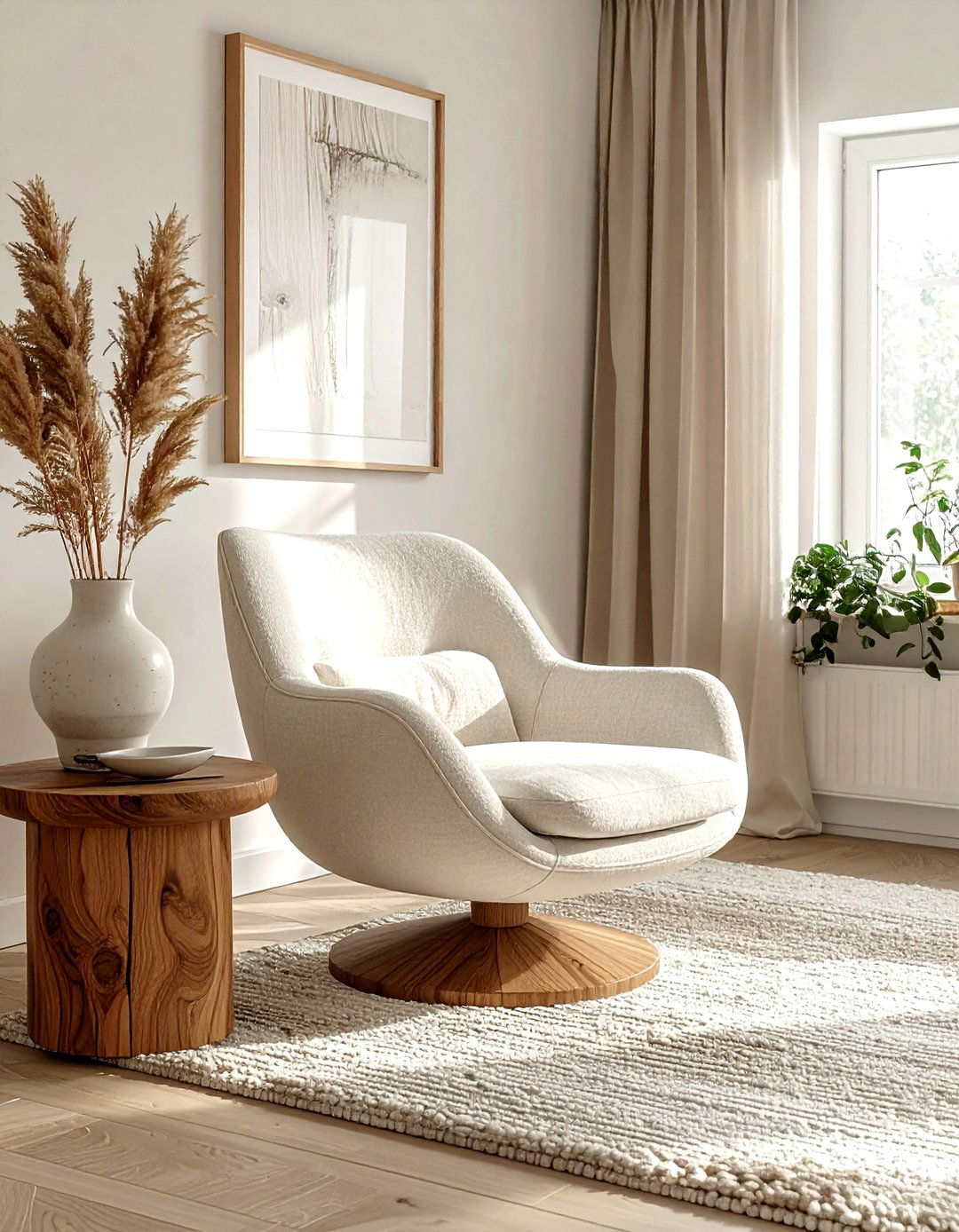 Wood base swivel chair - 30 living room swivel chairs