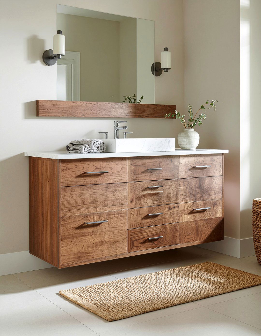 Wood bathroom vanity - 30 luxury bathroom fixture ideas