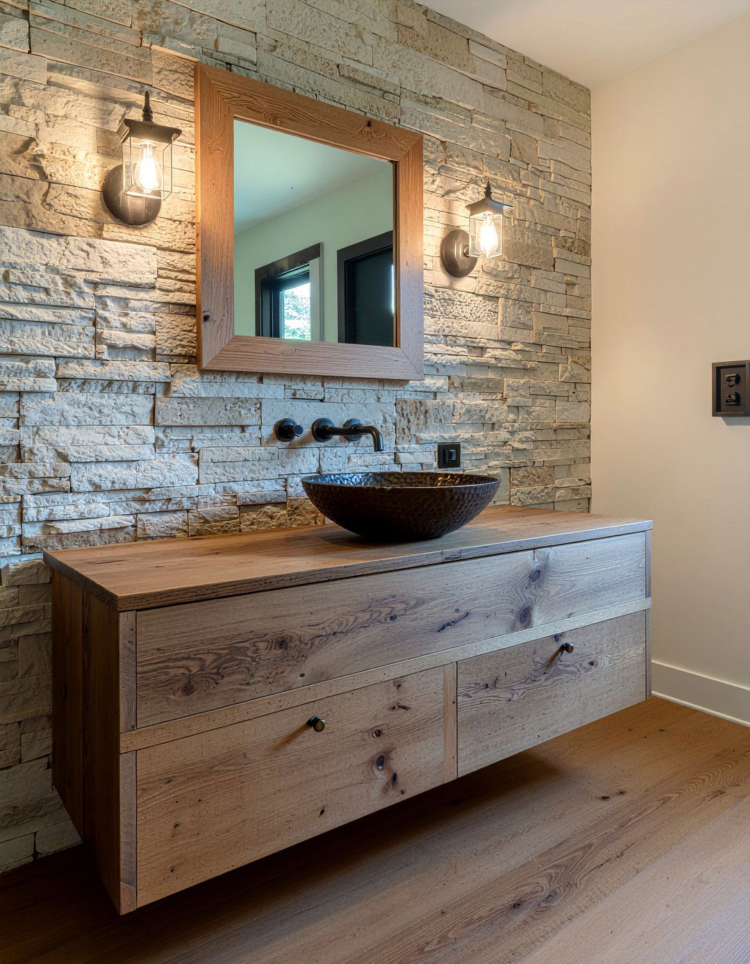 Wood bathroom vanity top - 30 bathroom countertop ideas