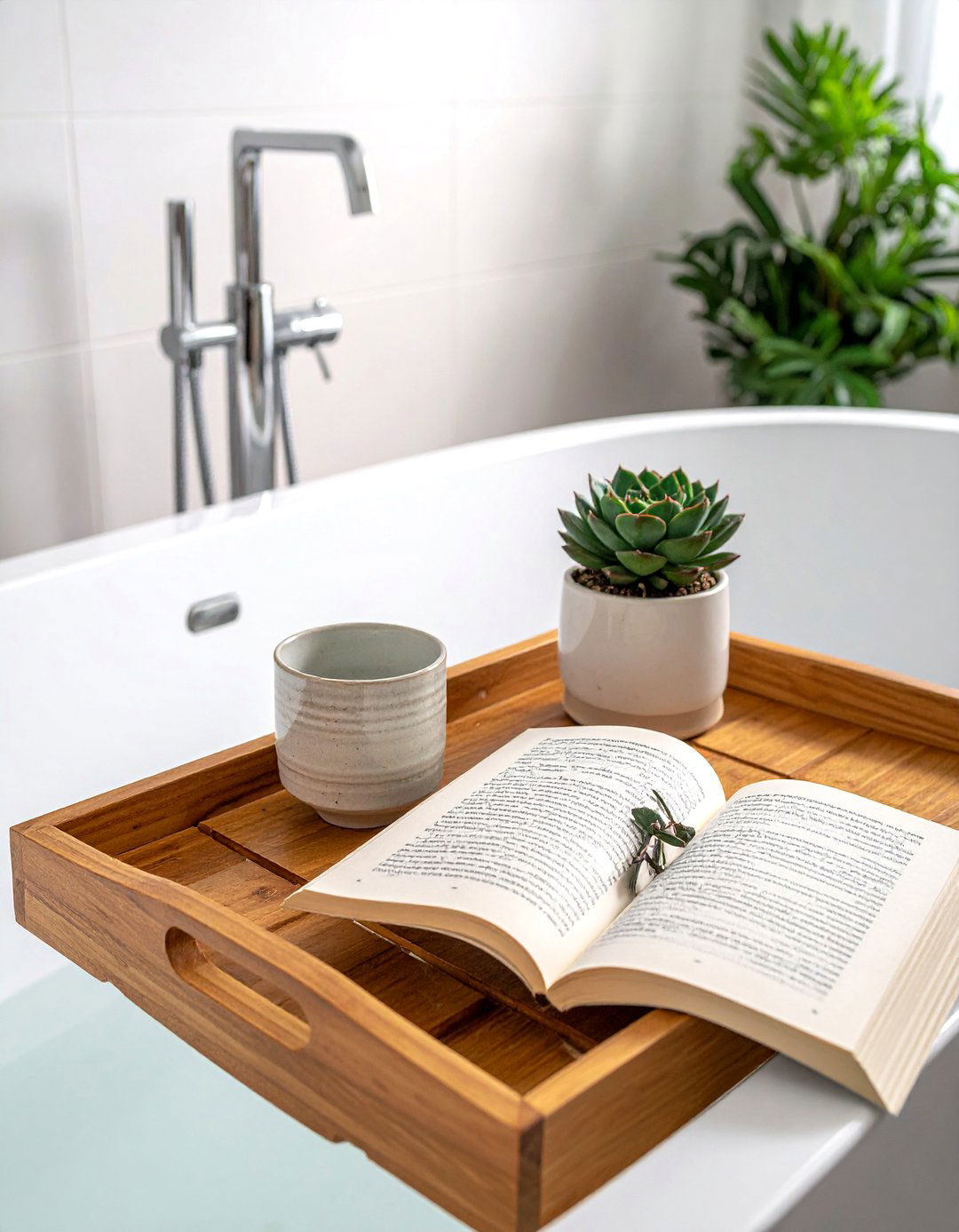 Wood bathtub tray - 30 bathroom registry ideas
