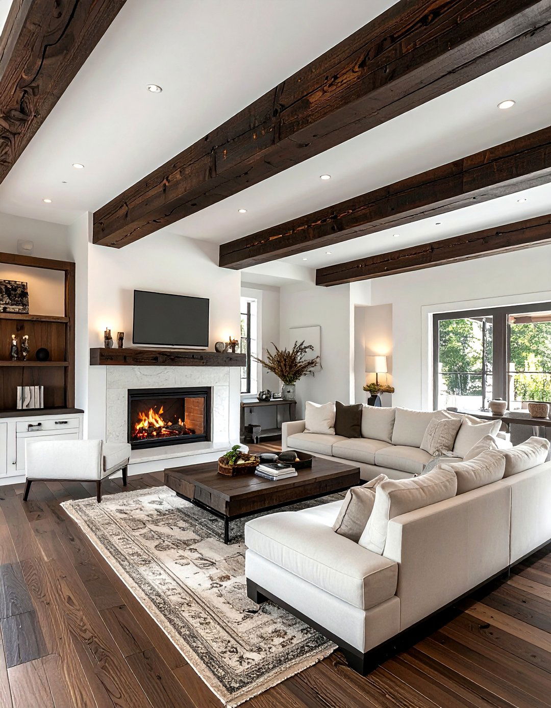 Wood beam ceiling - 30 wood decor ideas
